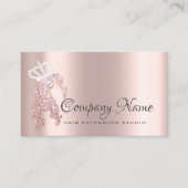 ヘアエクステンションヘアバラ金ゴールドクラウンスパークサロン 予約カード (正面)