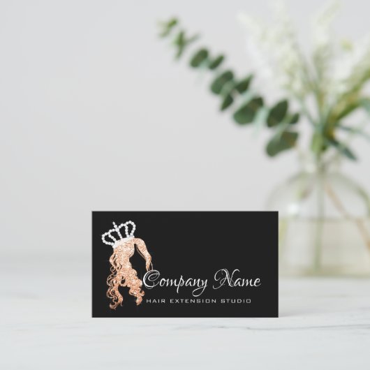 ヘアエクステンションヘア銅バラクラウンスパークサロン 予約カード (スタンド正面)