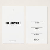 ヘアエクステンション小売ラベル (正面&裏面)