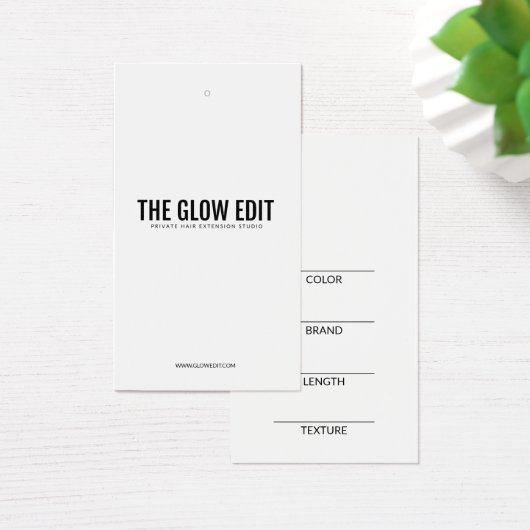 ヘアエクステンション小売ラベル (デスク)