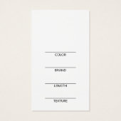 ヘアエクステンション小売ラベル (裏面)