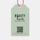 ヘアエクステンション梱包ハングタグ ヘアブランディング ギフトタグ (正面)