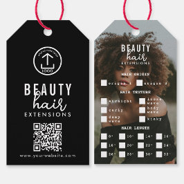ヘアエクステンション梱包ハングタグ ヘアブランドロゴ ギフトタグ