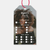 ヘアエクステンション梱包ハングタグ ヘアブランドロゴ ギフトタグ (裏面)