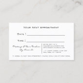 ヘアエクステンション美容師コーヒーロゴ金ゴールドピン 予約カード (裏面)