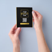 ヘアエクステンション&ウィッグ注文フォーム ヘアブランディング ゴールド チラシ (手)