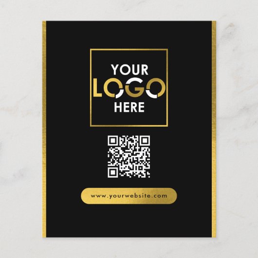 ヘアエクステンション&ウィッグ注文フォーム ヘアブランディング ゴールド チラシ (正面)