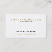 ヘアエレガントカラー金ゴールドグリッター文字デザイン 名刺 (裏面)