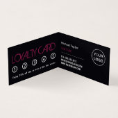 ヘアエレガントスタイル、美容師、サロンロイヤリティ 名刺 (内部)