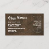 ヘアカおもしろいットのスローガンひげ名刺 名刺 (裏面)