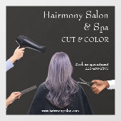 ヘアカスタマイズサロンシンプルカットカラー2 ウィンドウサイン (シート)