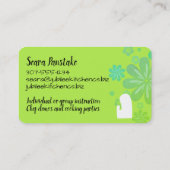 ヘアカスタムカラー女性料理部長 名刺 (裏面)