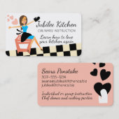 ヘアカスタムカラー女性料理部長 名刺 (正面/裏面)