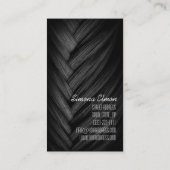 ヘアカットのスタイリストの美容院の黒の名刺 名刺 (裏面)