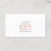 ヘアカットのスタイリストは箱のシンプルで白いカードを切ります 名刺 (裏面)