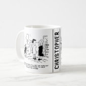 ヘアカットまたはヘアスタイリングのないロングヘアスタイル コーヒーマグカップ (正面左)