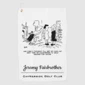 ヘアカットまたはヘアスタイリングのないロングヘアスタイル ゴルフタオル (正面)