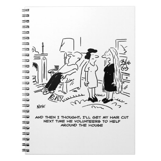 ヘアカットまたはヘアスタイリングのないロングヘアスタイル ノートブック (正面)