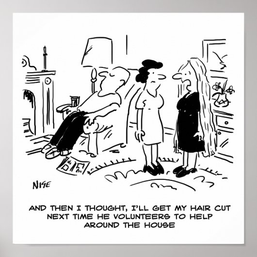 ヘアカットまたはヘアスタイリングのないロングヘアスタイル ポスター (正面)