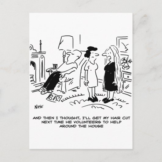 ヘアカットまたはヘアスタイリングのないロングヘアスタイル ポストカード (正面)