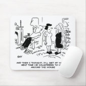 ヘアカットまたはヘアスタイリングのないロングヘアスタイル マウスパッド (マウス)