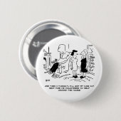 ヘアカットまたはヘアスタイリングのないロングヘアスタイル 缶バッジ (正面&裏面)