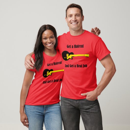 ヘアカットを得、実質の仕事を得て下さい Tシャツ (ユニセックス)