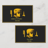 ヘアカットスタジオ 名刺 (正面/裏面)