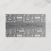 ヘアカット理容師のパターンとヘアツール 名刺 (裏面)