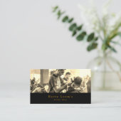 ヘアカット、メンズ理容師 名刺 (スタンド正面)