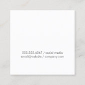 ヘアカットbyスタイリスト理容師 スクエア名刺 (裏面)