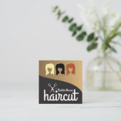 ヘアカットbyスタイリスト理容師 スクエア名刺 (スタンド正面)