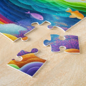 ヘアカラフル小さな女の子 ジグソーパズル (側面)