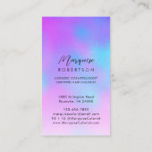 ヘアカラリスト スタイリスト シック イリデセントとブラック 名刺 (裏面)