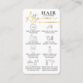 ヘアカラーアフターケアのガイドフェイク金ゴールドヘアスタイリスト 名刺 (正面)