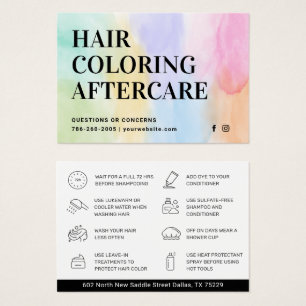 ヘアカラーアフターケアの名刺