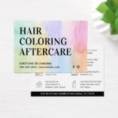 ヘアカラーアフターケアの名刺 (デスク)