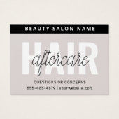 ヘアカラーアフターケアの名刺 (正面)