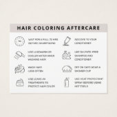 ヘアカラーアフターケアの名刺 (裏面)