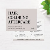 ヘアカラーアフターケアの名刺 (デスク)