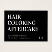 ヘアカラーアフターケアの名刺 (正面)