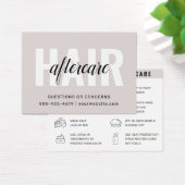 ヘアカラーアフターケアの名刺 (デスク)