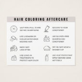ヘアカラーアフターケアの名刺 (裏面)