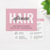ヘアカラーアフターケアの名刺 (デスク)