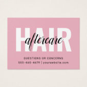 ヘアカラーアフターケアの名刺 (正面)