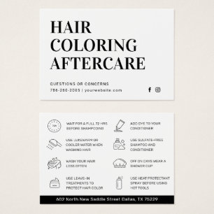 ヘアカラーアフターケアの名刺