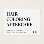 ヘアカラーアフターケアの名刺 (正面)