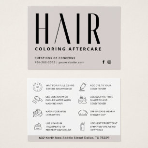 ヘアカラーアフターケアの名刺