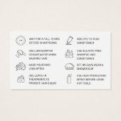 ヘアカラーモダンアフターケアの名刺 (裏面)