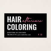 ヘアカラーモダンアフターケアの名刺 (正面)